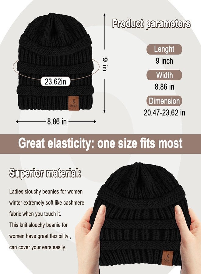 Doitory Beanies Hat for Women & Men,Warm Soft Knitted Beanie Unisex Cuffed Hat for Winter Fleece Lined Hats Snow Cap - Image 5